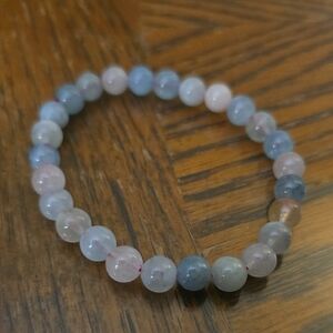 Genuine Morganite Stretchy Bracelet